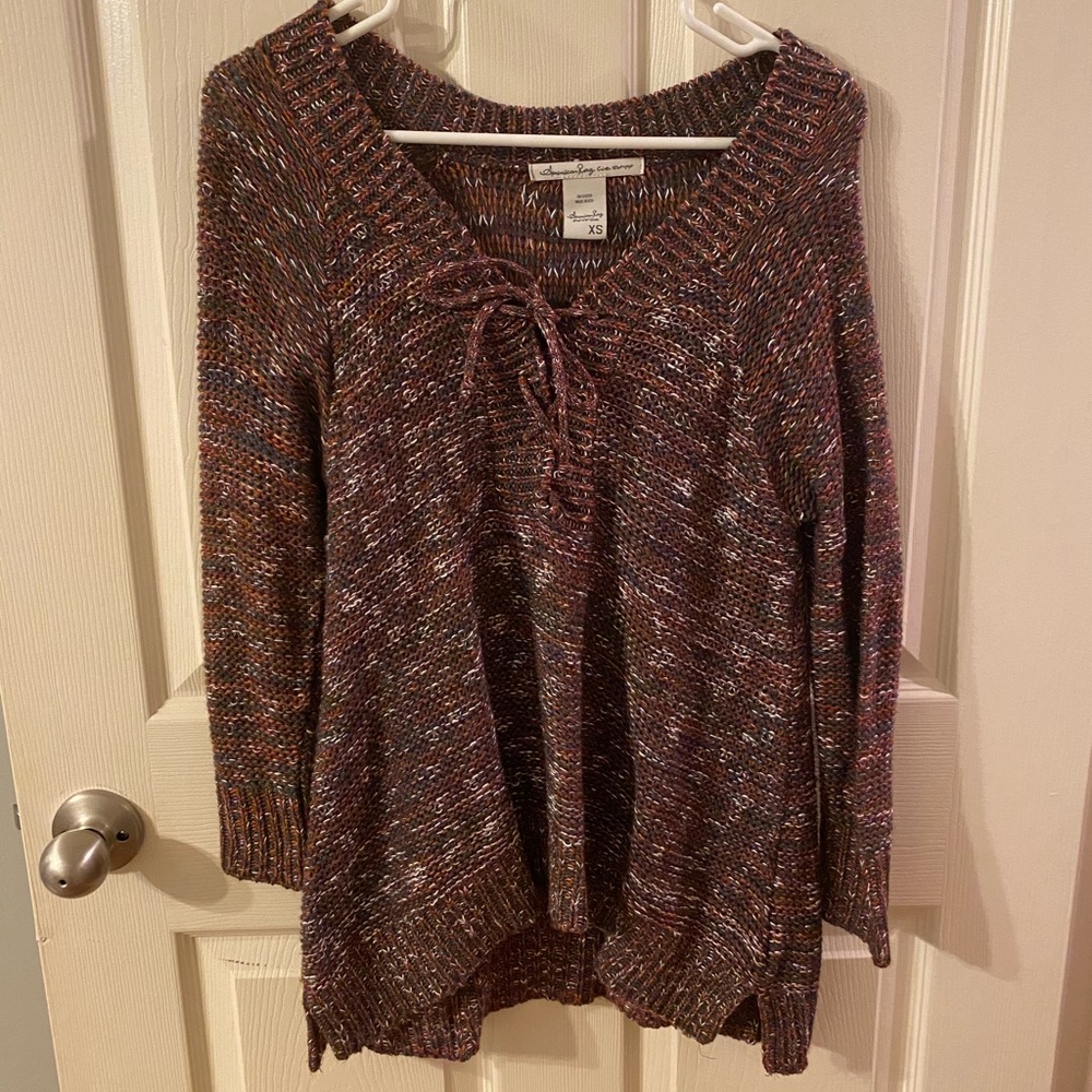 Lace up sweater from American Rag! NWOT